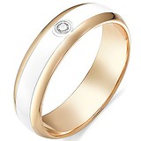 Золотое обручальное кольцо с бриллиантом, 1556213