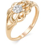Женское золотое кольцо с бриллиантами, 1603573