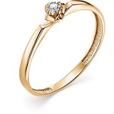 Золотое кольцо с бриллиантом, 1615349