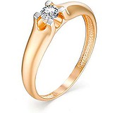 Золотое кольцо с бриллиантом, 1622261