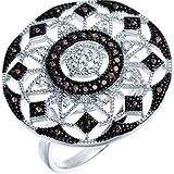 Женское серебряное кольцо с куб. циркониями, 1645301
