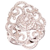 Женское серебряное кольцо с куб. циркониями, 1655541