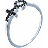 Женское серебряное кольцо с куб. циркониями, 1668853