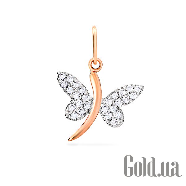 

Женский кулон Украина, Золотой кулон с куб. циркониями