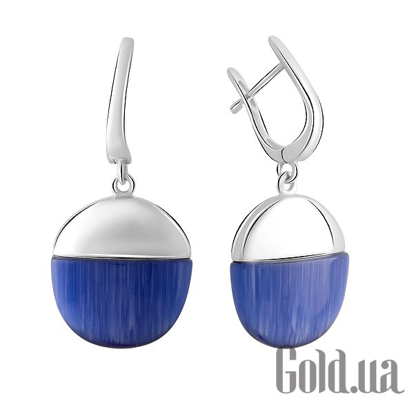 

Серьги с подвесками Fresh Jewelry, Серебряные серьги с кошачьим глазом