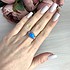 Женское серебряное кольцо с опалом и куб. циркониями - фото 2