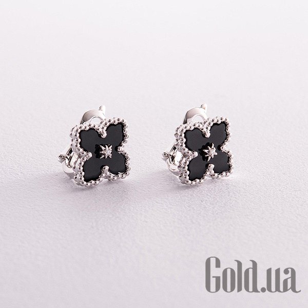 

Серьги Украина, Серебряные серьги с куб. циркониями