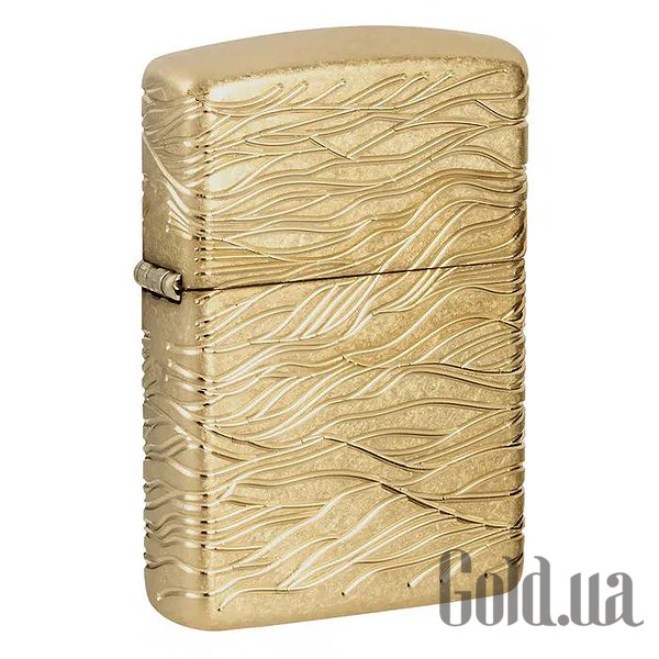 Zippo Зажигалка Armor® 360° MultiCut Tumbled Brass Luxury Waves 46273 46273