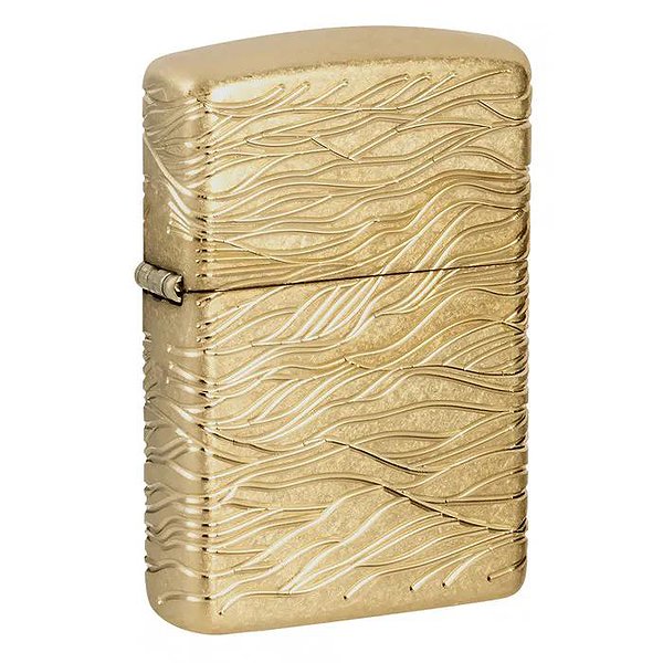 Zippo Зажигалка Armor® 360° MultiCut Tumbled Brass Luxury Waves 46273 46273