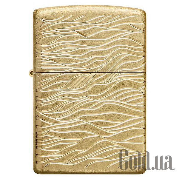 Zippo Зажигалка Armor® 360° MultiCut Tumbled Brass Luxury Waves 46273 46273 – изображение 2