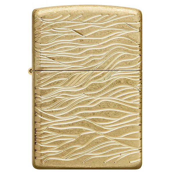 Zippo Зажигалка Armor® 360° MultiCut Tumbled Brass Luxury Waves 46273 46273 – изображение 2