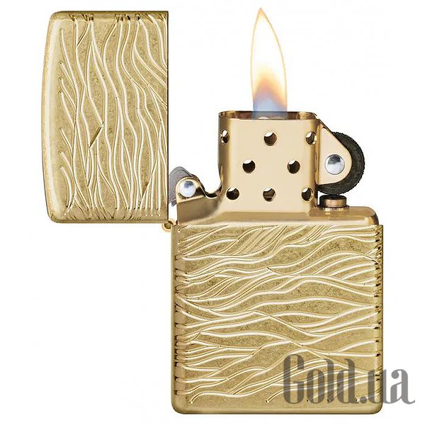 Zippo Зажигалка Armor® 360° MultiCut Tumbled Brass Luxury Waves 46273 46273 – изображение 3