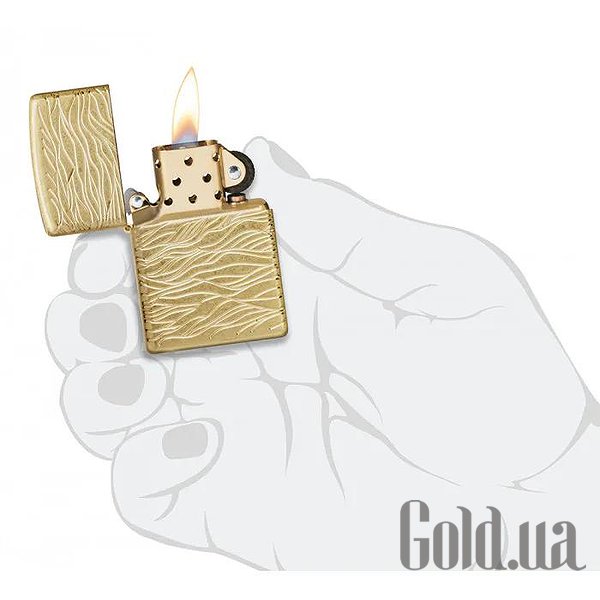 Zippo Зажигалка Armor® 360° MultiCut Tumbled Brass Luxury Waves 46273 46273 – изображение 5