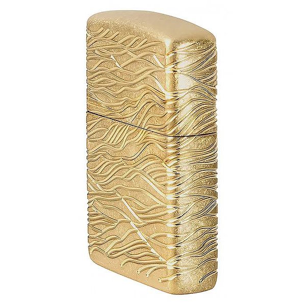 Zippo Зажигалка Armor® 360° MultiCut Tumbled Brass Luxury Waves 46273 46273 – изображение 7