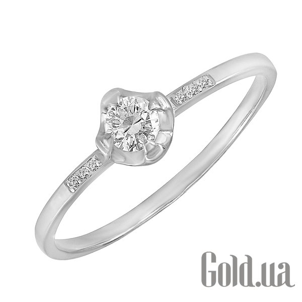 

Кольцо Украина, Золотое кольцо с куб. циркониями, 17