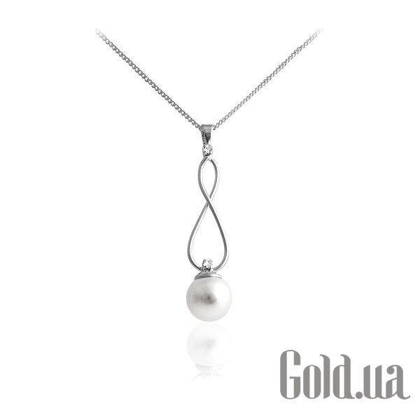 

Женские колье и кулоны Kobi, Стальной, Кулон с цепочкой с кристаллами Swarovski и искусств. жемчугом