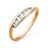 Женское золотое кольцо с куб.циркониями, 1512438