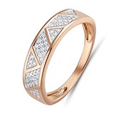 Золотое обручальное кольцо с бриллиантами, 1548534
