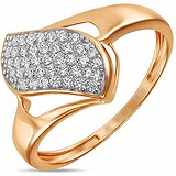 Женское золотое кольцо с куб. циркониями, 1639926