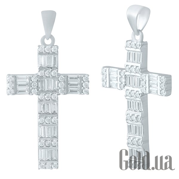 

Кулон-крестик Fresh Jewelry, Серебряный кулон с куб. циркониями