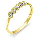 Золотое обручальное кольцо с бриллиантами, 1644022