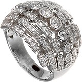 Женское серебряное кольцо с куб. циркониями, 1669878