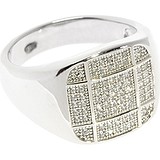 Женское серебряное кольцо с куб. циркониями, 1670390