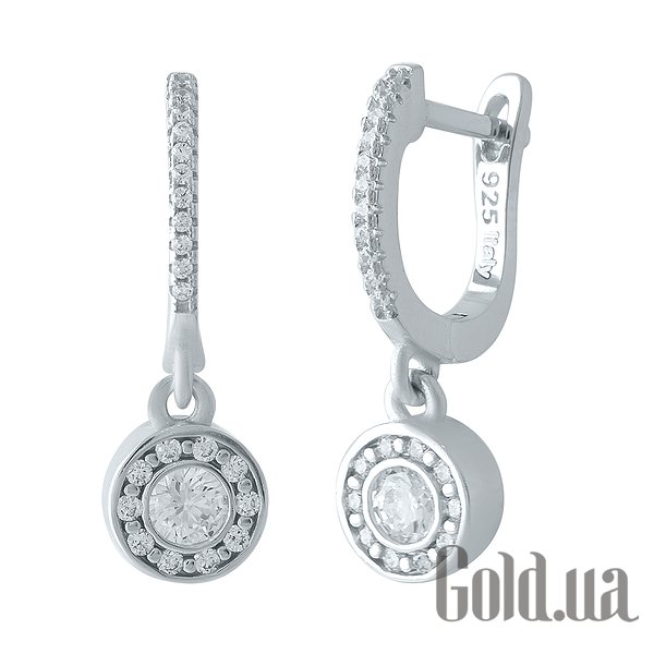 

Серьги с подвесками Fresh Jewelry, Серебряные серьги с куб. циркониями