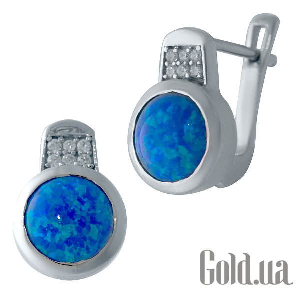 

Серьги Fresh Jewelry, Серебряные серьги с опалами и куб. циркониями