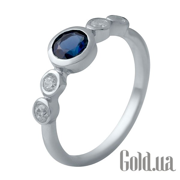 

Женские кольца Fresh Jewelry, Женское серебряное кольцо с синт. сапфиром и куб. циркониями, 16.5