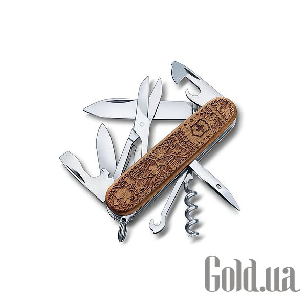 

Нож Victorinox, Мультитул Climber Wood Swiss Spirit SE 13701.63L21