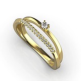 Золотое кольцо с бриллиантами, 1768950