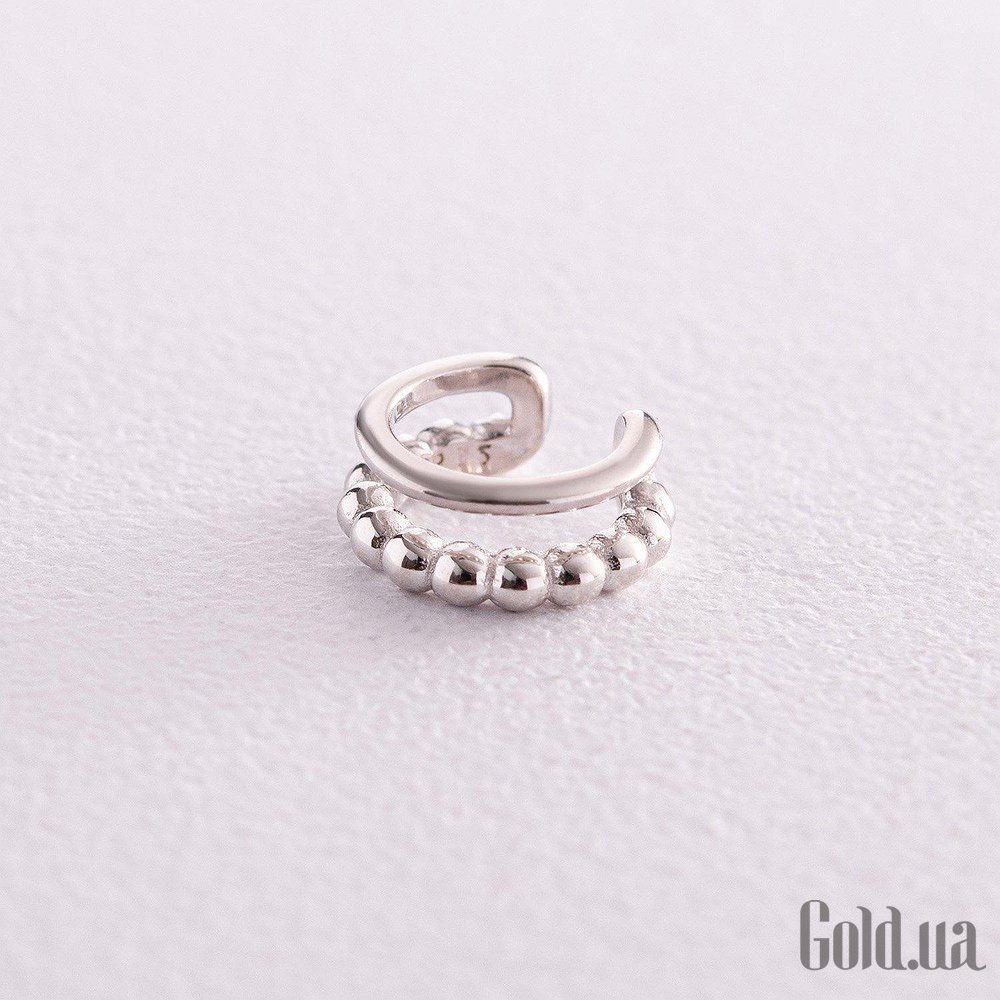 Серебряная одиночная каффа onx123256