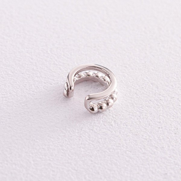 Серебряная одиночная каффа onx123256 – изображение 2