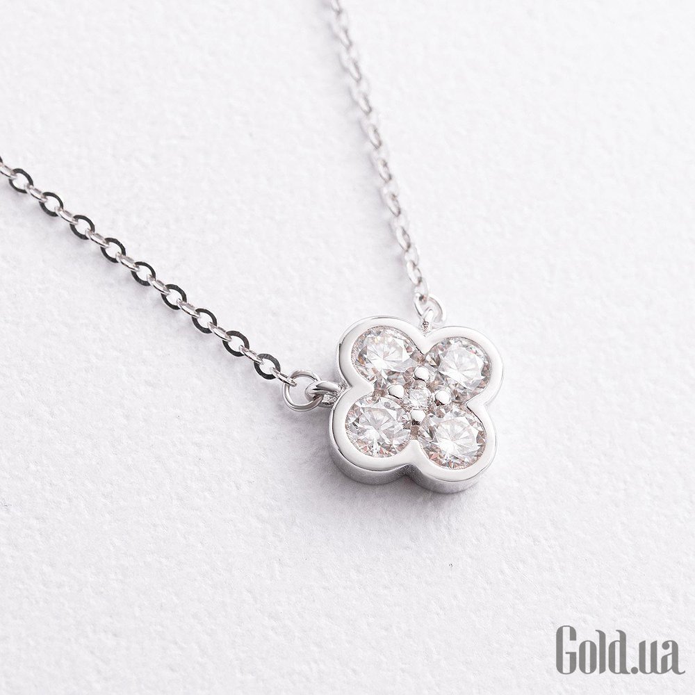 Серебряное колье с муасанитами onx181383 – изображение 2
