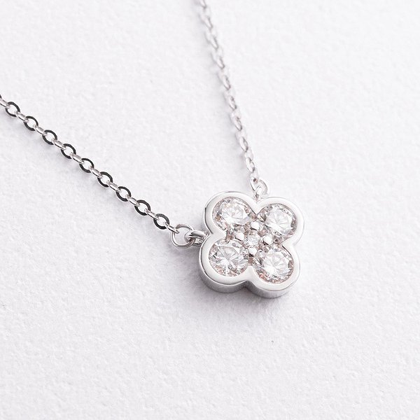 Серебряное колье с муасанитами onx181383 – изображение 2
