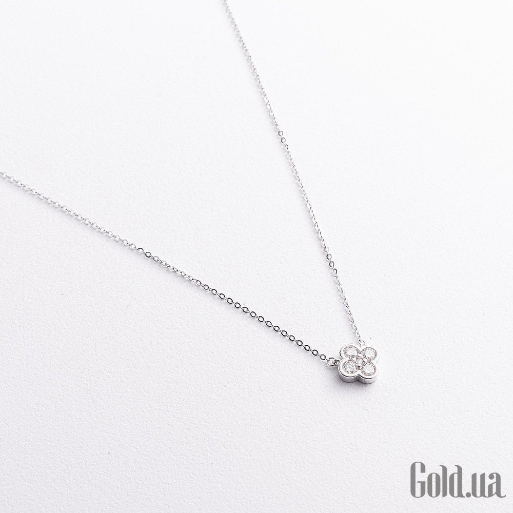 Серебряное колье с муасанитами onx181383 – изображение 3