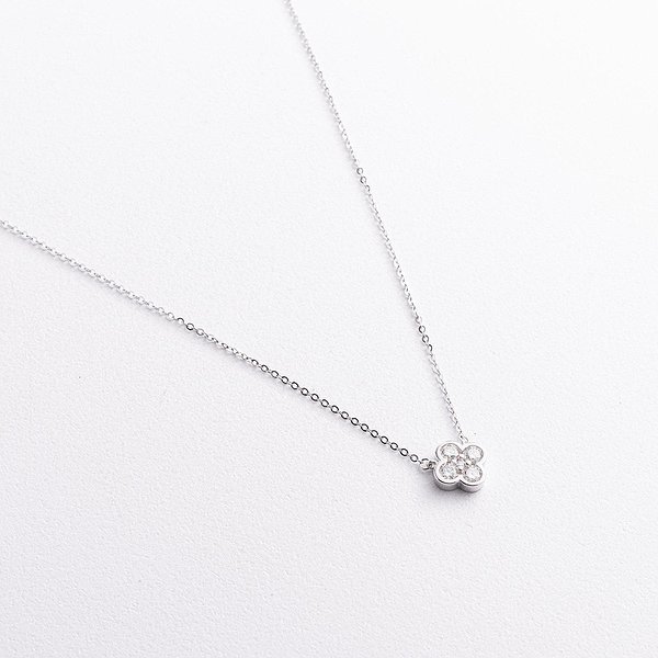 Серебряное колье с муасанитами onx181383 – изображение 3