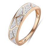 Золотое обручальное кольцо с бриллиантами, 1548535