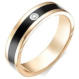 Золотое обручальное кольцо с бриллиантом, 1556215