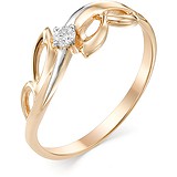 Женское золотое кольцо с бриллиантом, 1604343