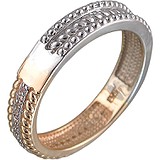 Золотое обручальное кольцо с куб. циркониями, 1615095