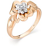 Женское золотое кольцо с бриллиантом, 1615351