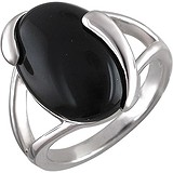 Женское серебряное кольцо с ониксом, 1625847
