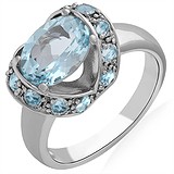 Женское серебряное кольцо с топазами, 1666039