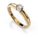 Золотое кольцо с бриллиантом, 1680375