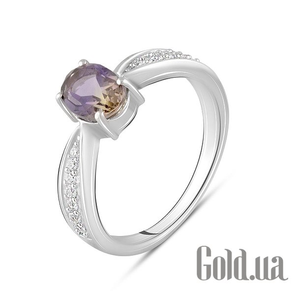

Женские кольца Fresh Jewelry, Женское серебряное кольцо с куб. циркониями и синт. аметрином, 18.5