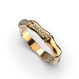 Золотое обручальное кольцо с бриллиантами, 1768439