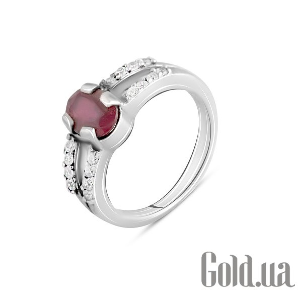

Женские кольца Fresh Jewelry, Женское серебряное кольцо с куб. циркониями и рубином, 16.5