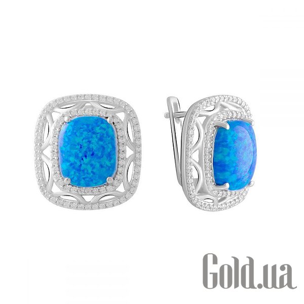 

Серьги Fresh Jewelry, Серебряные серьги с куб. циркониями и опалами